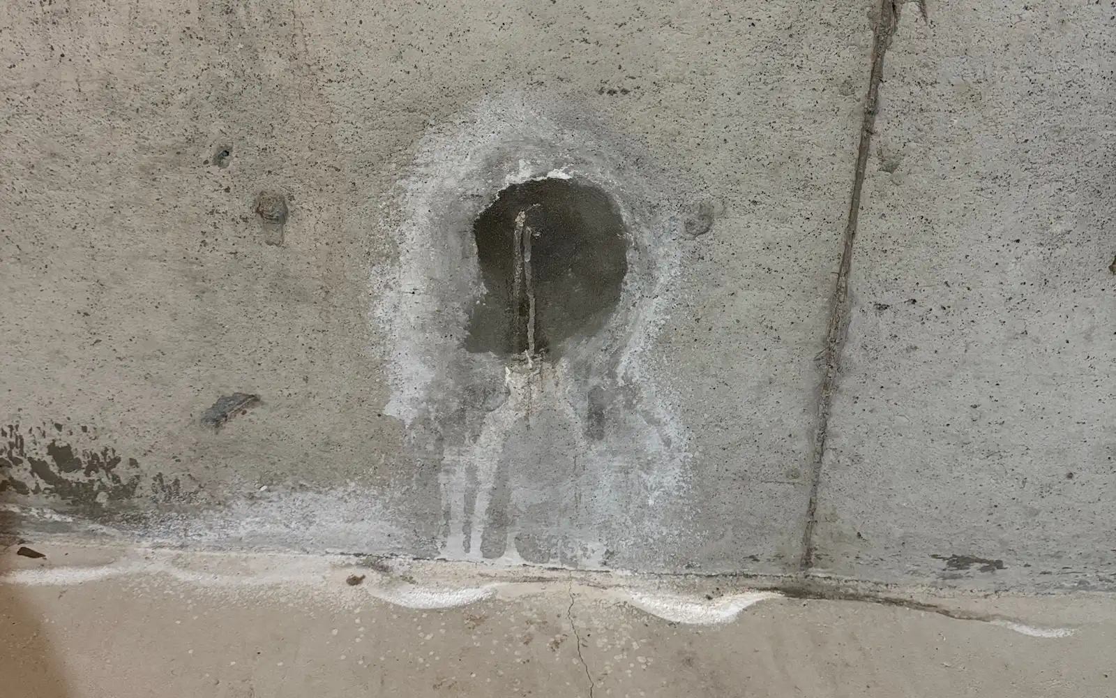Close-up of a typical leaking 5/8